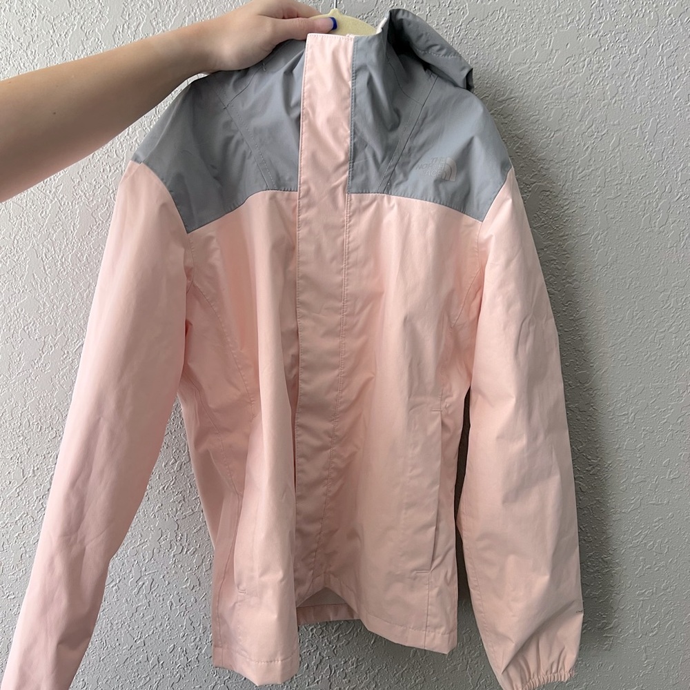 Girls North face rain coat